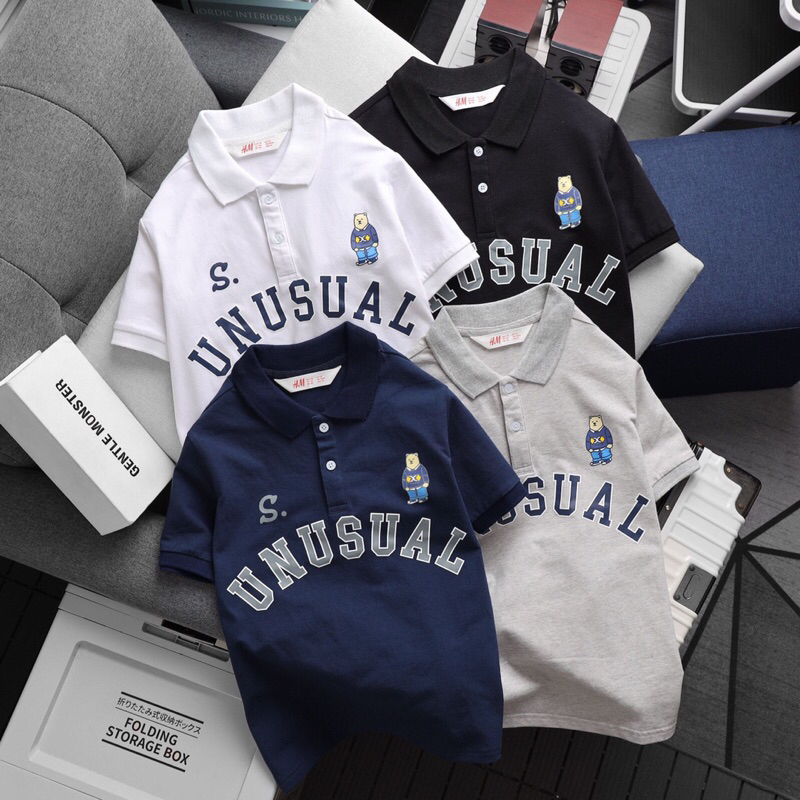 Áo polo bé trai size đại Janeshop, Áo cổ bẻ cotton chính phẩm 4 chiều mềm mát