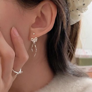  Khuyên tai nữ bông tai nữ bạc s925 nơ tua rua KB176 Cá jewelry 