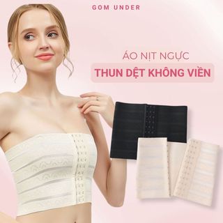Áo nịt ngực tomboy thun dệt bảng to 20cm không viền ôm ngực thoải mái chống cuộn GOM UNDER - SA-8282