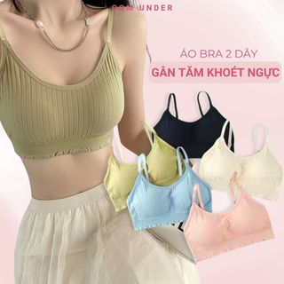 Áo bra nữ gân tăm dây mảnh khoét ngực sâu thoáng mát, thấm hút mồ hôi GOM UNDER - SA-C07