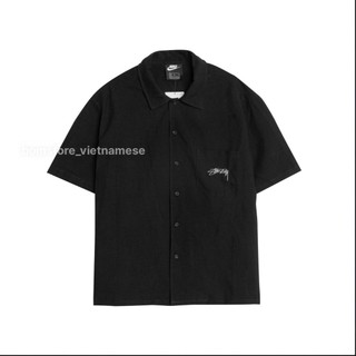 Sơ mi Linen logo thêu chất liệu dày dặn