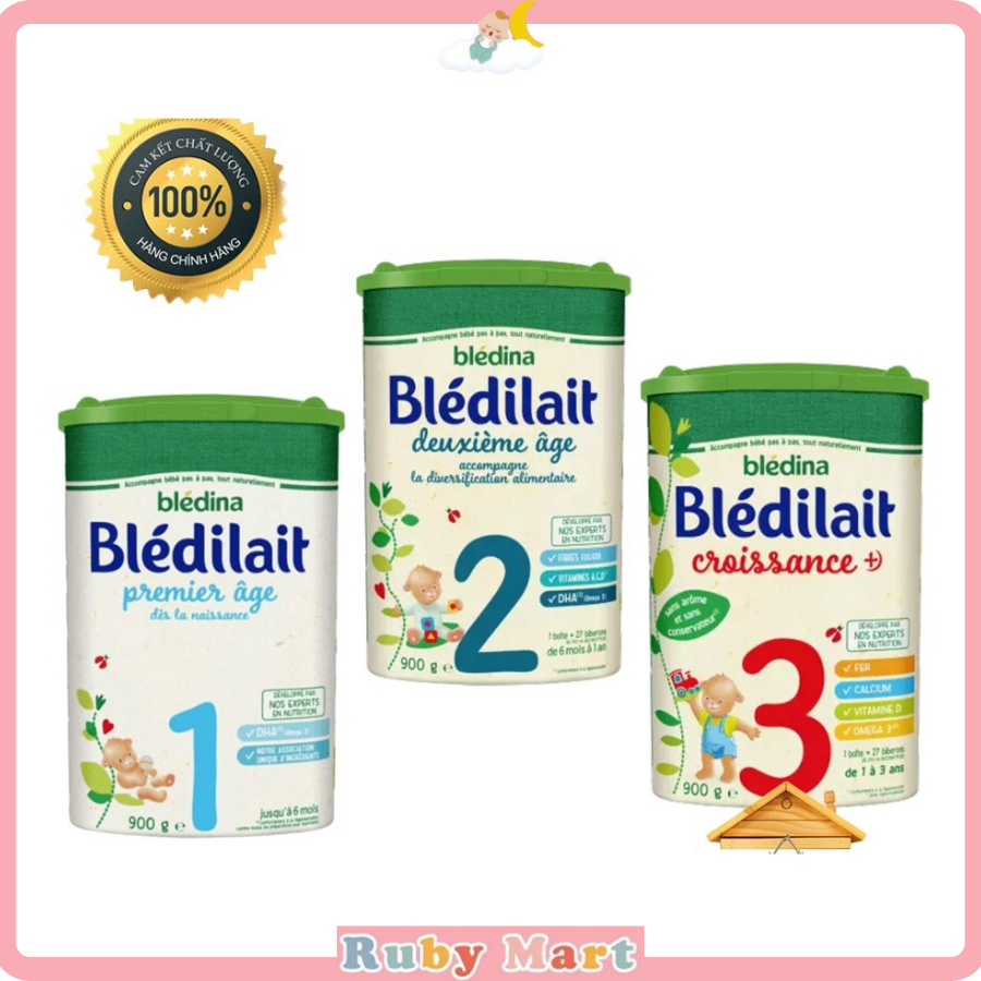 Sữa bột Bledilait Bledina Pháp 900g số 1/2/3