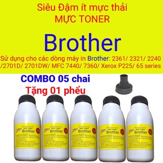 Tặng 01 phểu đổ mực mua 03 chai mực nạp/ mực đổ 80g hộp mực máy in brother dcp-b7535dw siêu nét