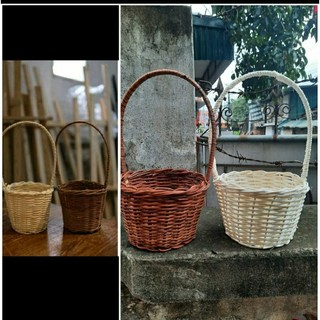Giỏ Mây hình Cốc Mini giỏ cắm hoa, lẵng hoa