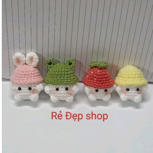 Móc khóa Bé Nấm Bằng Len Handmade