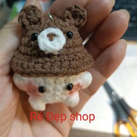 Móc khóa Bé Nấm Bằng Len Handmade