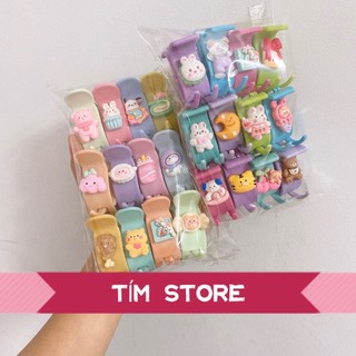 Set 12 kẹp tóc càng cua 3 răng charm mix TIMSTORE, bấu tóc càng cua giá sỉ