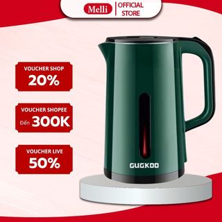 Ấm siêu tốc đun nước dung tích 2.5 lít, bình siêu tốc 2 lớp công suất 1500w