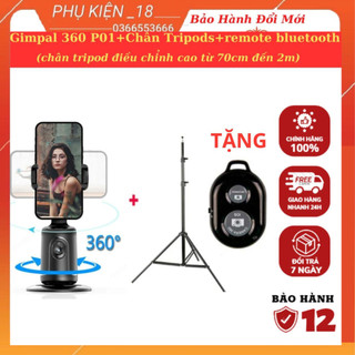 Gimbal Điện Thoại 360-P01 Giá Đỡ Theo Dõi Khuôn Mặt Cho Quay Video, Livestream, Tiktok, Tự Động Xoay 360º, Để Bàn