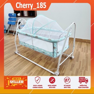 Nôi điện Võng xếp 2 Trong 1 (Tặng kèm võng + màn chống muỗi cho bé)