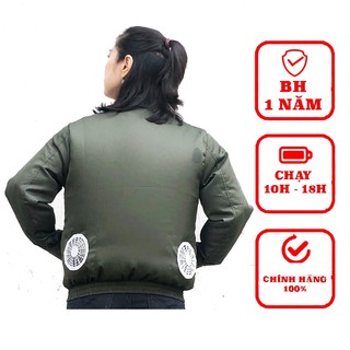 [MÃ GIẢM 20K] Áo Điều Hoà Nhật Bản Chính Hãng, Pin 30.000mAh Chạy 10 -17h, Quạt Mạnh 12V,Tặng 2 Túi Đá Khô