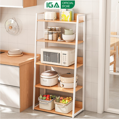 Kệ để lò vi sóng 3 4 5 tầng khung thép chống ghỉ phủ sơn tĩnh điện thương hiệu IGA - GM06