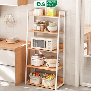 Kệ để lò vi sóng 3 4 5 tầng khung thép chống ghỉ phủ sơn tĩnh điện thương hiệu IGA - GM06
