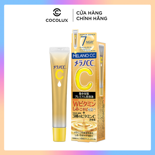 Tinh chất vitamin C dưỡng trắng, mờ thâm cao cấp Melano CC Premium Whitening Essence 20ml