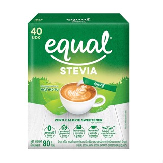  Đường ăn kiêng cỏ ngọt EQUAL STEVIA hộp 80g  40 gói 2g  