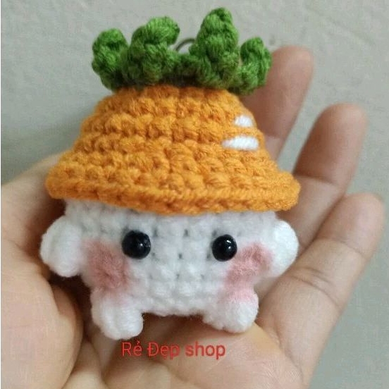 Móc khóa Bé Nấm Bằng Len Handmade