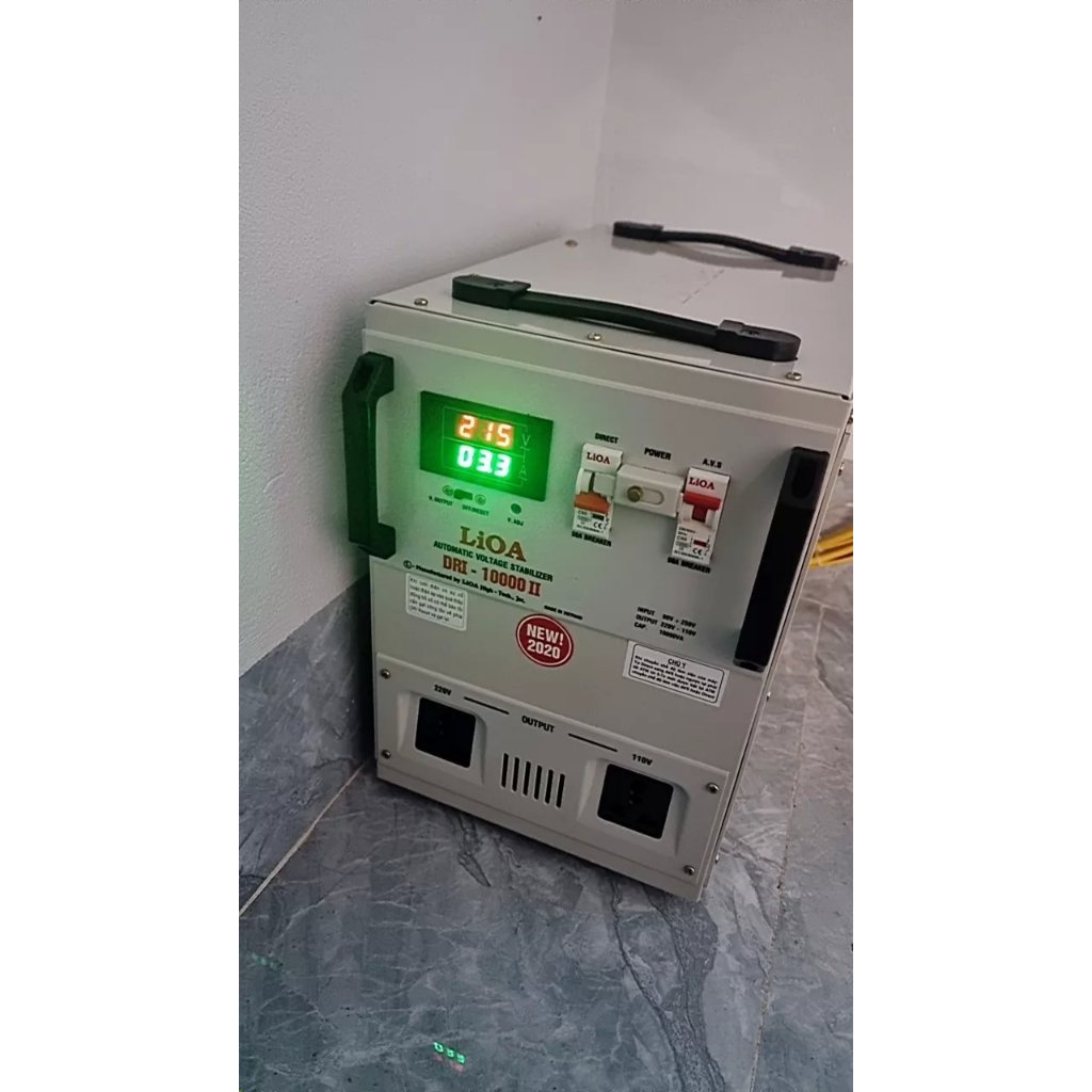 Ổn áp LiOA 10KVA dải 90V DRI-10000II - LiOA Nhật Linh 10KW 1 pha 10000VA 10000W 10Kg 10 ký dây đồng 