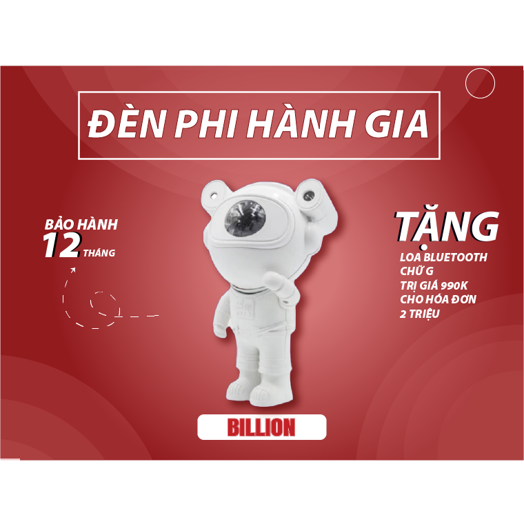 Đèn Led Phi Hành Gia PKSAIGON Có Loa Bluetooth Cảm Biến Nháy Theo Nhạc Nhiều Chế Độ Thiên Hà . .