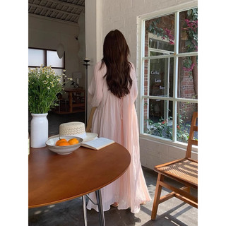 Váy Maxi Voan Tay Dài Hở Lưng