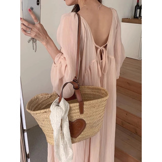 Váy Maxi Voan Tay Dài Hở Lưng