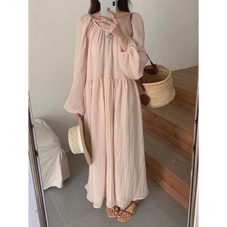 Váy Maxi Voan Tay Dài Hở Lưng