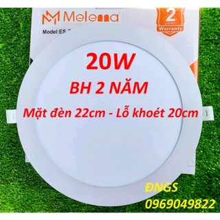 Đèn led âm trần loại to 20W ánh sáng trắng, kích thước lỗ khoét 20cm.