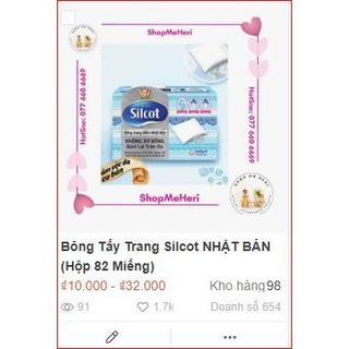 Bông tẩy trang silcot nhật bản