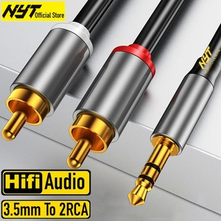 Cáp Âm Thanh 3.5mm Ra 2 Đầu Hoa Sen Cao Cấp NYT AT104