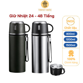  Bình Giữ Nhiệt Trancy Home Inox 316 Cao Cấp Bình Giữ Nhiệt Pha Trà Dung Tích 600ml Kèm Lõi Lọc Trà Nắp Làm Cốc BTC06 