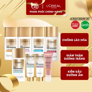 Kem Chống Nắng Mịn Nhẹ, Bảo Vệ Da, Chống Lão Hóa L'Oreal UV Defender Serum Protector SPF 50+/PA++++