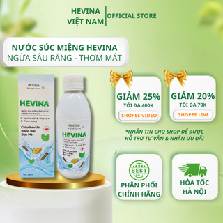 Nước súc miệng thảo dược hevina, ngừa sâu răng, thơm miệng 250ml