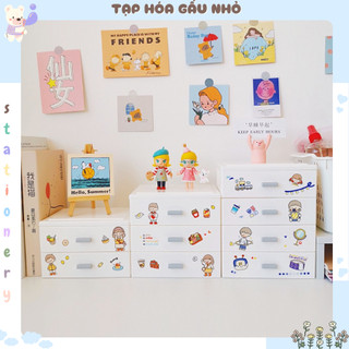 Tủ mini để bàn đựng đồ dùng học tập, đồ trang điểm xinh xắn