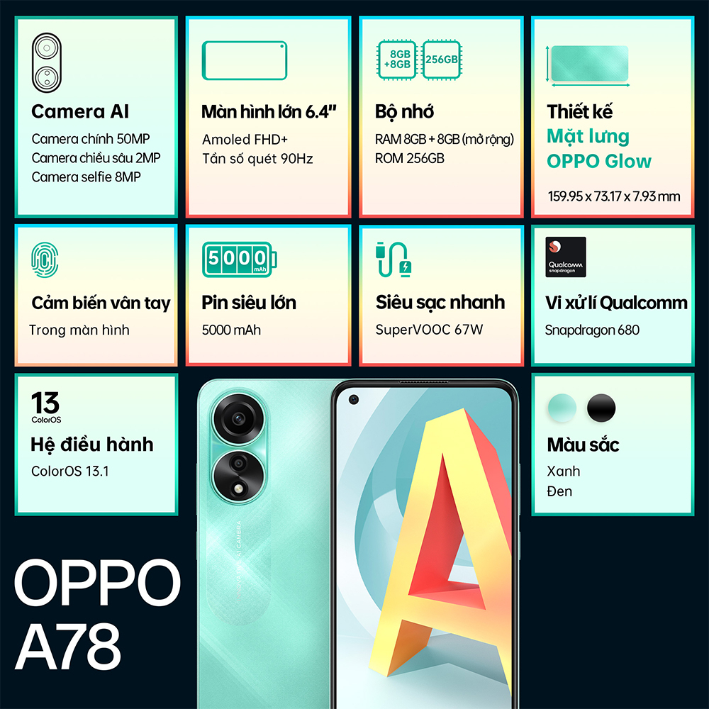 Điện thoại OPPO A78 - Hàng chính hãng | BigBuy360 - bigbuy360.vn