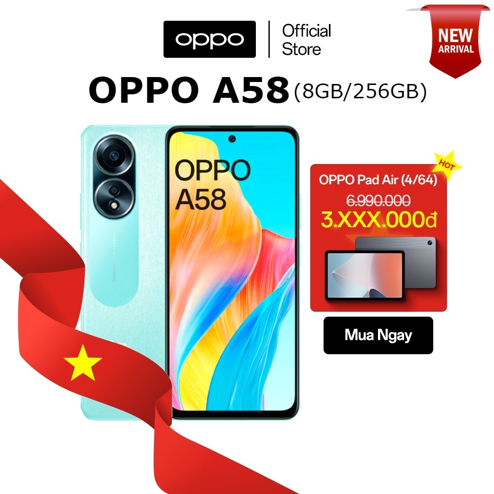 Điện Thoại Oppo A58 6GB/128GB - Hàng Chính Hãng