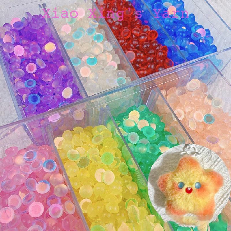 Mắt ngọc nhiều màu, đá giọt sương làm mắt thú, búp bê đủ size 4 - 12mm thủ công DIY đan móc len | Xiaoxingyarn