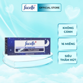   Tampon Facelle  Băng vệ sinh dạng ống Facelle Tampons Tag Nacht 6 giọt 16 cái 
