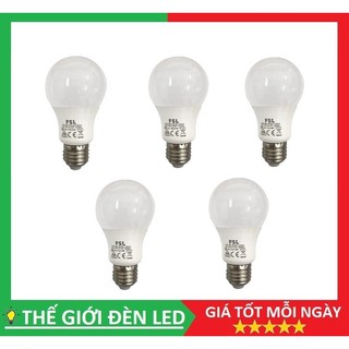 Combo 5 bóng bulb led fsl tròn 3w, 6w, 10w, 12w đuôi e27 chính hãng