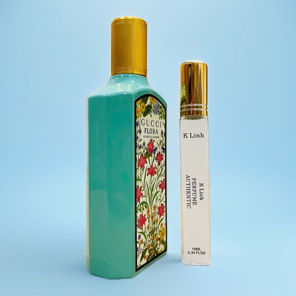 KLinh perfume / Nước Hoa Nữ Guccì Flora Gorgeous Jasmine EDP / xanh/ 10ml