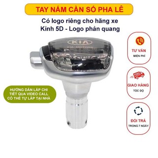 Tay nắm cần số pha lê Hyundai, Kia - Mẫu du thuyền - Có nút bấm
