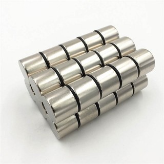 Nam châm đất hiếm 25x20mm mạ Niken từ tính N35