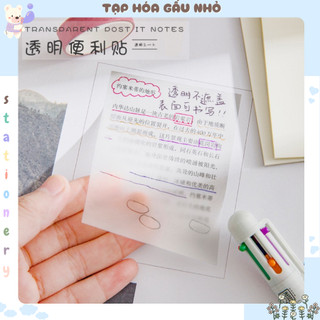 Giấy note ghi chú trong suốt, giấy ghi chú học tập