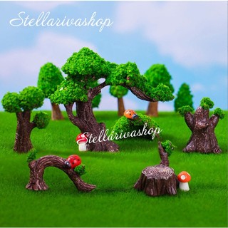 Tiểu Cảnh/ Mô hình các cây bonsai nhiều mẫu trang trí nhà que kem, nhà mô hình