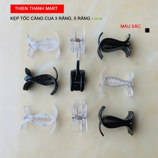 Kẹp tóc càng cua 3 răng 5 răng màu trong suốt