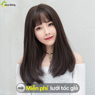 Đội tóc giả nữ PIKUP, tóc giả thời trang, đầu tóc giả  có kèm lưới tóc giả dáng tóc dài trẻ trung