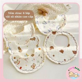 Yếm ăn dặm 3 lớp siêu xinh cho bé
