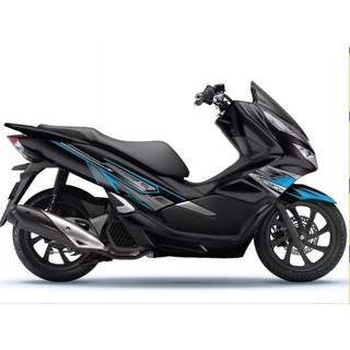 Tem dán xe pcx den 2017- 2022 mẫu tem rời xanh 3 lớp cao cấp không bay màu