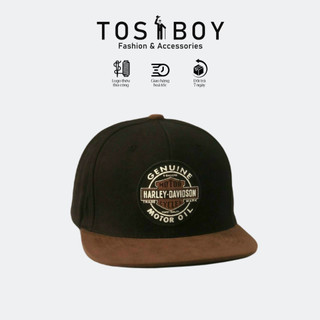 Nón kết kaki thêu logo Harley Davidson
