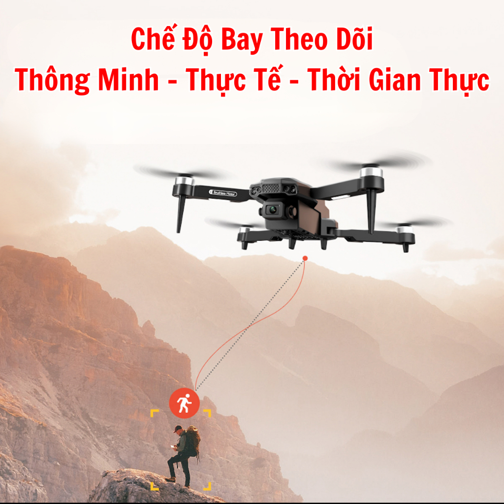 Flycam Dành Cho Người Mới Chơi, Máy Bay Không Người Lái Giá Rẻ, Fly Cam F198 Camera 4K Động Cơ Không Chổi Than | BigBuy360 - bigbuy360.vn