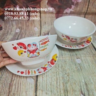 tô dĩa sứ hình mèo thần tài may mắn - tô dĩa sứ mèo thần tài