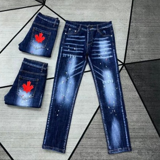 quần bò jean nam dài xanh thêu lá phong đỏ,kiểu rách nhẹ vẩy sơn cá tính form slimfit hàng chuẩn vnxk